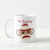 Aucune tasse boudante de singe de chaussette de (Gauche)