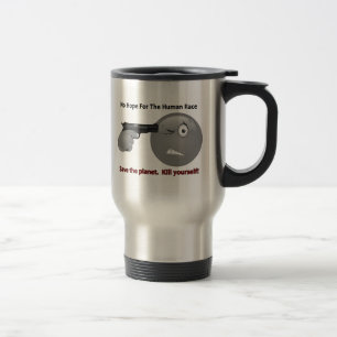 Aucune tasse de voyage d'émoticône d'espoir