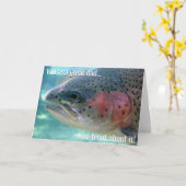 Aucune truite à son sujet carte de fête des pères (Fleur jaune)