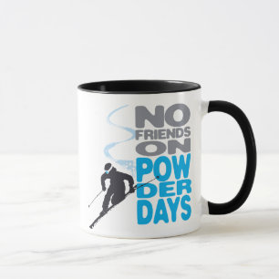 Aucuns amis sur la tasse de jours de poudre