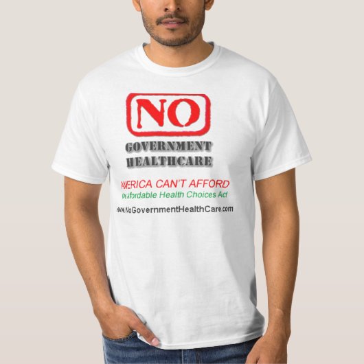 Aucuns soins de santé de gouvernement - T-shirt (Devant)