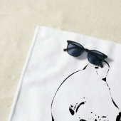 Audace Ensoleillée, Serviette de Plage pour Chien (En situation)