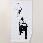 Audace Ensoleillée, Serviette de Plage pour Chien (Devant)