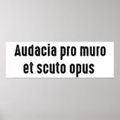Audacia pro muro et scuto opus poster (Voorkant)