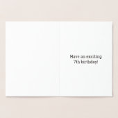 Audacieuse, Pelle d'or "7 ans !" Carte d'anniversa (Intérieur)