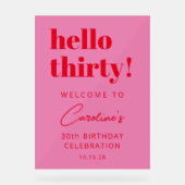 Audacieuse Typographie rose Rouge moderne Accueil (Recto)