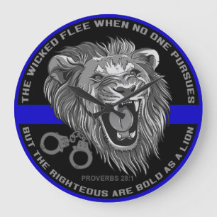 Audacieux comme horloge mince de Blue Line de lion