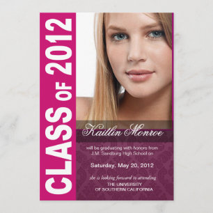 Audacieux, faire-part 2012 de photo d'obtention du