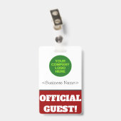 Audacieux "GUEST OFFICIEL !" Badge (Back with Clip)