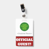 Audacieux "GUEST OFFICIEL !" Badge (Front with Clip)