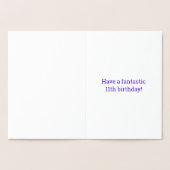 Audacieux, Huile D'Or "11 ANS !" Carte d'anniversa (Intérieur)