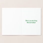 Audacieux, Huile D'Or "8 ANS !" Carte d'anniversai (Intérieur)