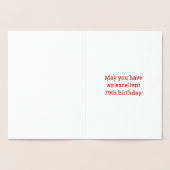 Audacieux, L'Huile D'Or "79 ANS !" Carte d'anniver (Intérieur)