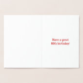 Audacieux, L'Huile D'Or "85 ANS !" Carte d'anniver (Intérieur)