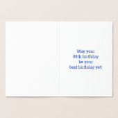 Audacieux, L'Huile D'Or "88 ANS !" Carte d'anniver (Intérieur)