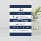 Audacieux Thème Nautique Couples Douche Invitation (Debout devant)