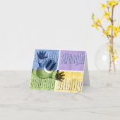 Audacity Force Courage & Vitalité Carte pour notes (Fleur jaune)