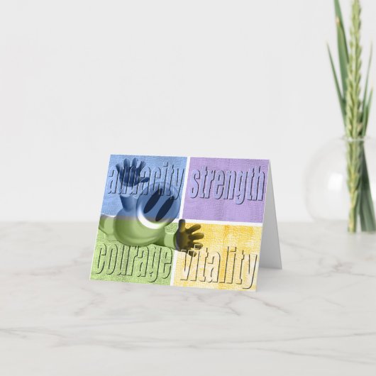 Audacity Force Courage & Vitalité Carte pour notes (Devant)