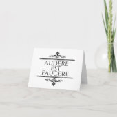 Audere Est Facere - Latin Phrase Notitiekaartje (Voorkant)
