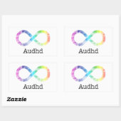 Audhd (adhd en autistisch) neurodiversiteit rechthoekige sticker (Vel)