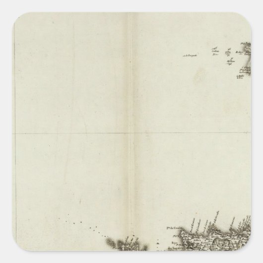 Audierne, handel in de Brest Vierkante Sticker (Voorkant)