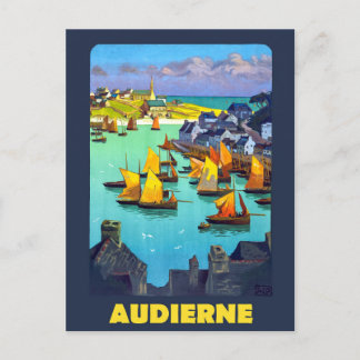 Audierne, Zeilboten op de haven, Frankrijk Briefkaart