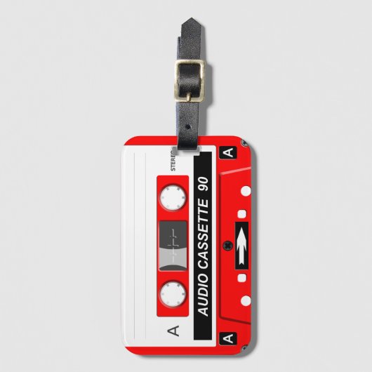 Audio-cassette Bagagelabel (Voorkant (verticaal))