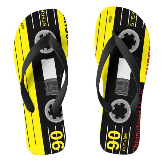 Audio Cassette MixTape Teenslippers (Voetbed)