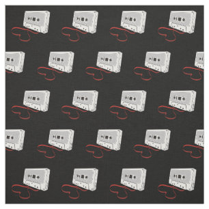 Audio Cassette Patroon Stof