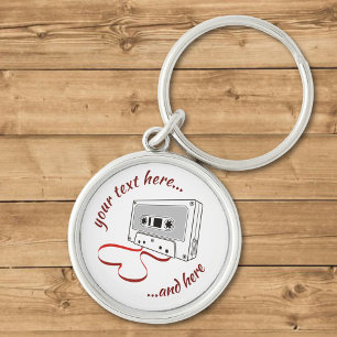 Audio cassette sleutelhanger