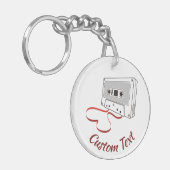 Audio Cassette Sleutelhanger (Voorkant Links)