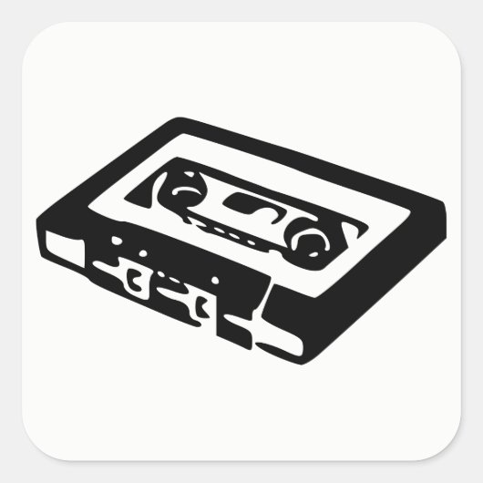 Audio Cassette Vierkante Sticker (Voorkant)
