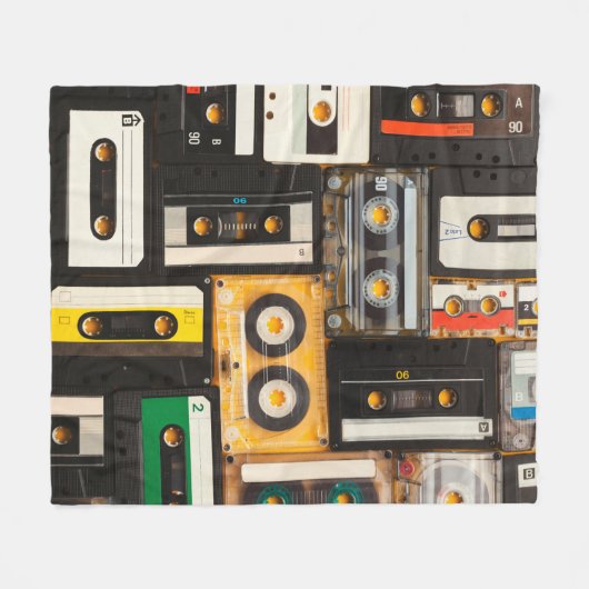 Audio-cassetteband Fleece Deken (Voorkant (Horizontaal))