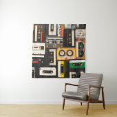 Audio-cassetteband Wandkleed (In situ)