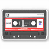 Audio-Cassettebandje Retro Sticker (Voorkant)