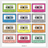 Audio Cassettebandjes Sticker Set (Vel)