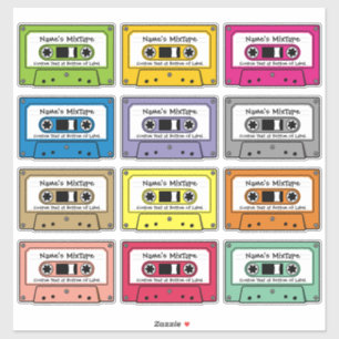 Audio Cassettebandjes sticker set