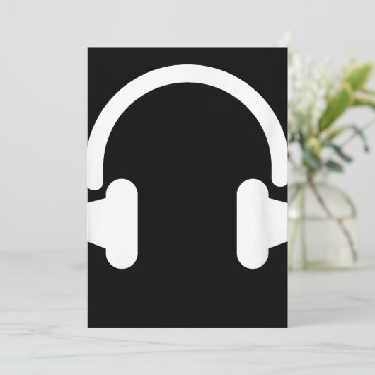 Audio Engineer Audiophile Dj Music Lover Hoofdtele Bedankkaart (Staand voorkant)