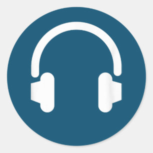 Audio Engineer Audiophile Dj Music Lover Hoofdtele Ronde Sticker