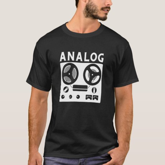Audio Engineer Beatmaker en geluiddemper Analoge T T-shirt (Voorkant)