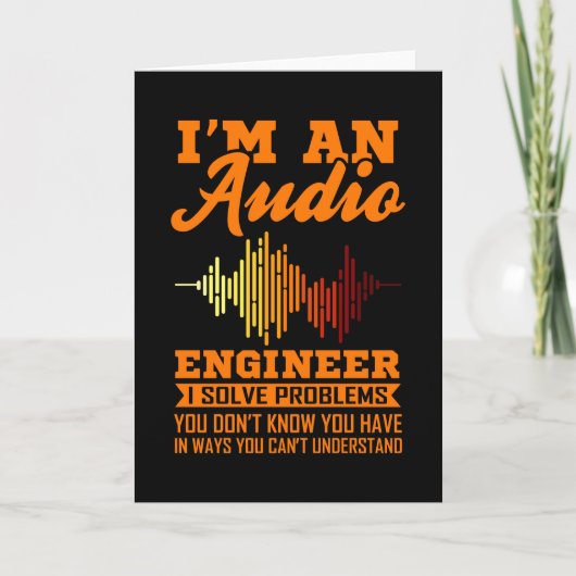 Audio Engineer Funny Engineering Afstuderen graad Kaart (Voorkant)