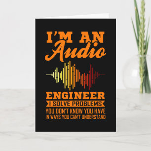 Audio Engineer Funny Engineering Afstuderen graad Kaart