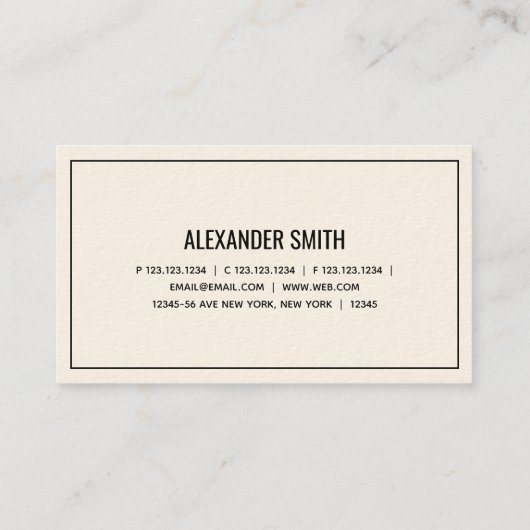 Audio Engineer ivory Visitekaartje (Achterkant)