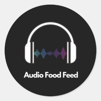 Audio Food Feed Ronde Stickers