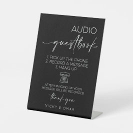Audio Gastenboek Huwelijksreceptie Reclamebord Met Voetstuk
