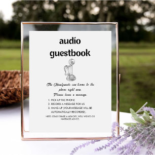 Audio Gastenboek teken   Moderne minimalistische b Reclamebord Met Voetstuk