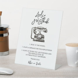 Audio Guestbook Wedding Sign Reclamebord Met Voetstuk