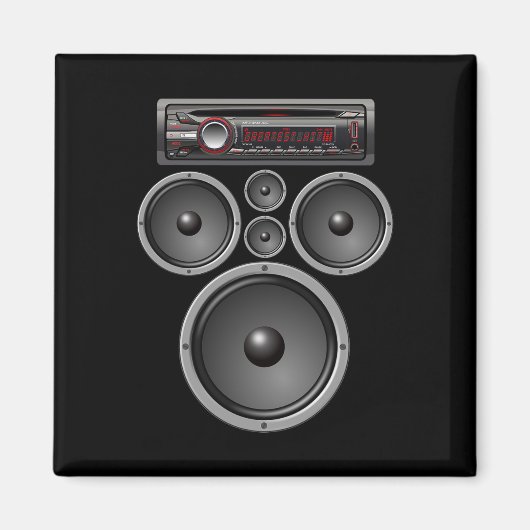 AUDIO-HALLOWEEN-KOSTUOM VAN AUTO STEREO SPREKERS MAGNEET (Voorkant)