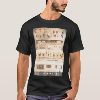 Audio HIFI Sound System Mixed Media Collage instel T-shirt