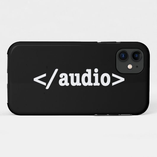 Audio HTML5 Code beëindigen Case-Mate iPhone Case (Achterkant (horizontaal))